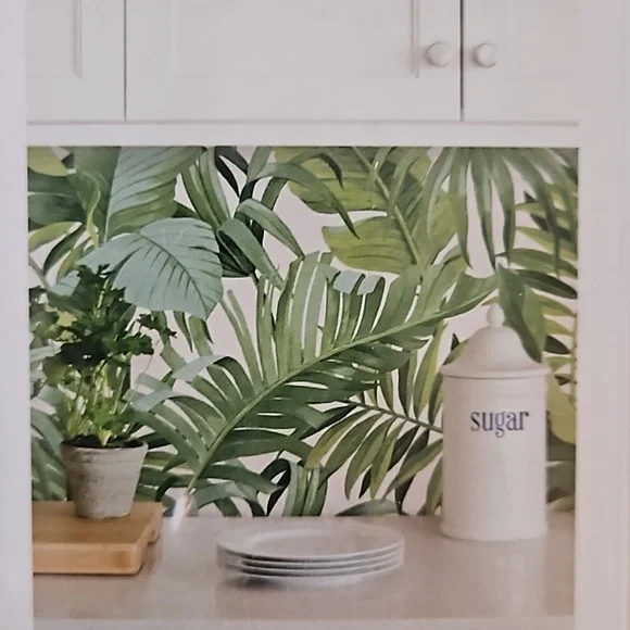 WALL POPS peel and stick wallpaper palm leaves 🍃 - Picture 9 of 15